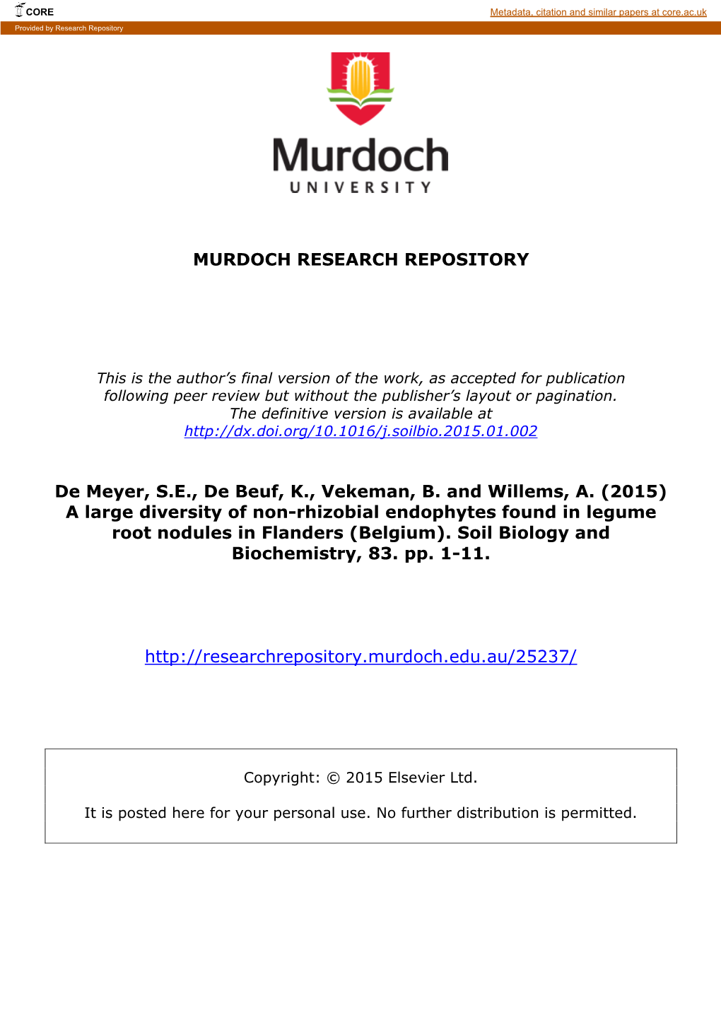 MURDOCH RESEARCH REPOSITORY De Meyer