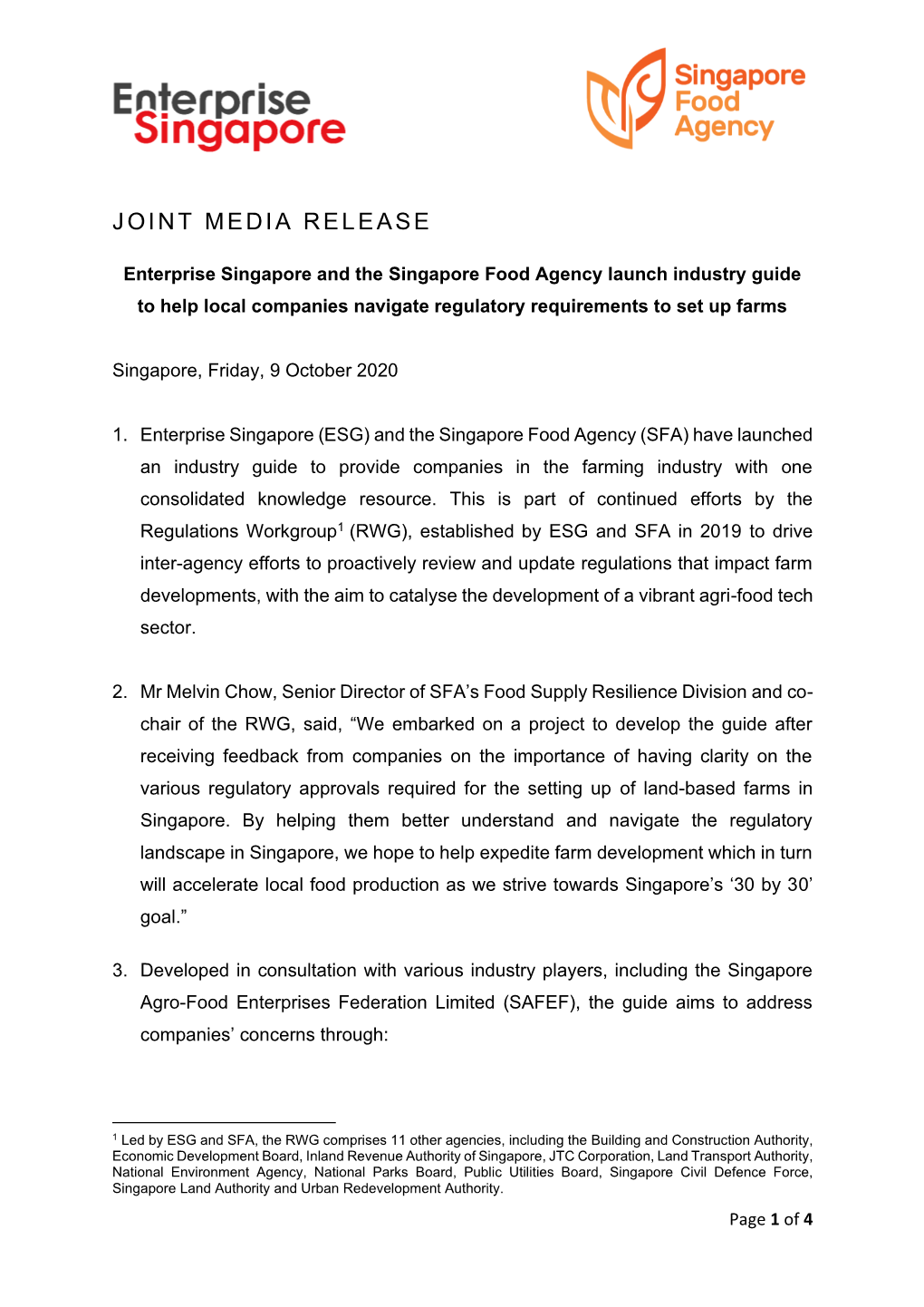 Joint Media Release