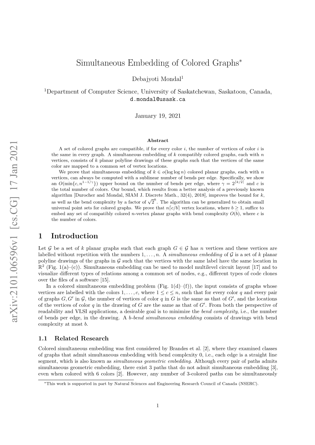 Arxiv:2101.06596V1 [Cs.CG] 17 Jan 2021 Complexity at Most B