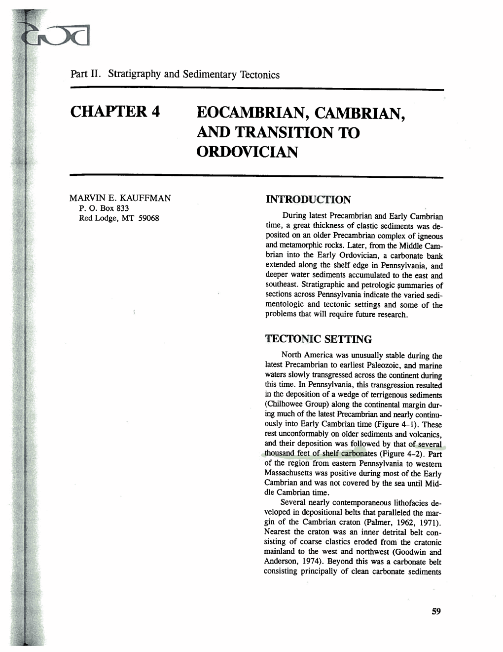 Part II Stratigraphy and Sedimentary Tectonics, Chapter 4: Eocambrian