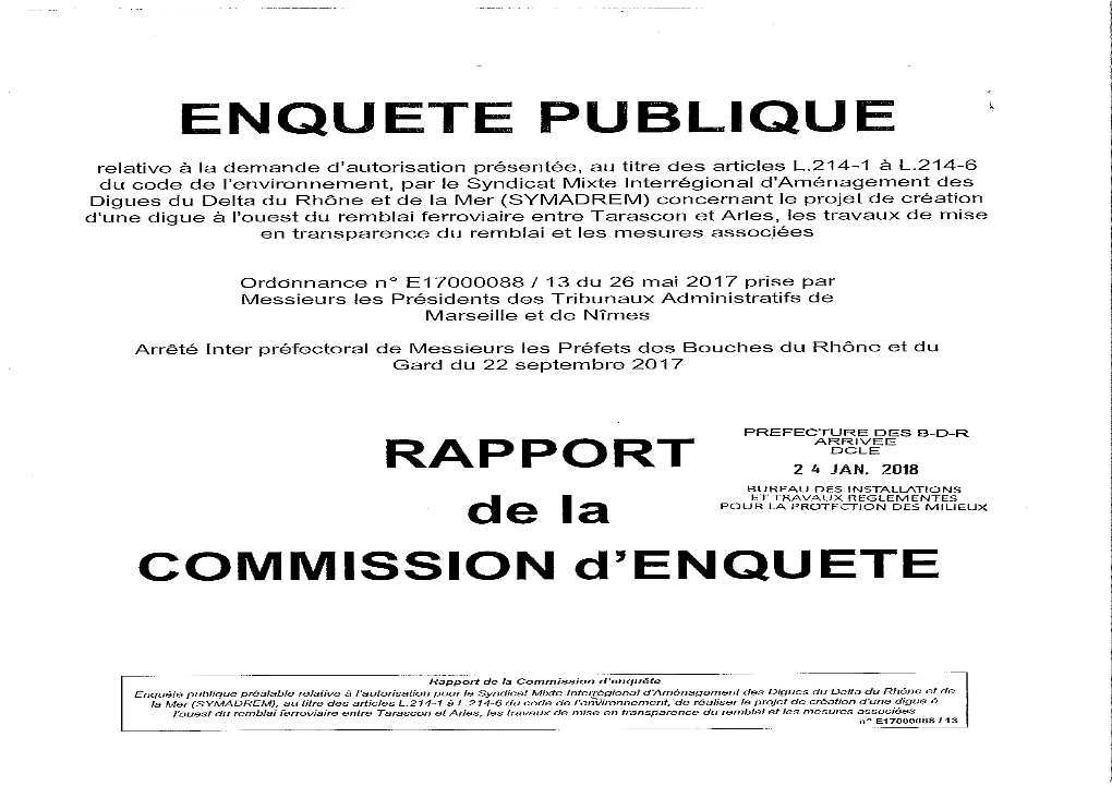 Rapport De La Commission D'enquête