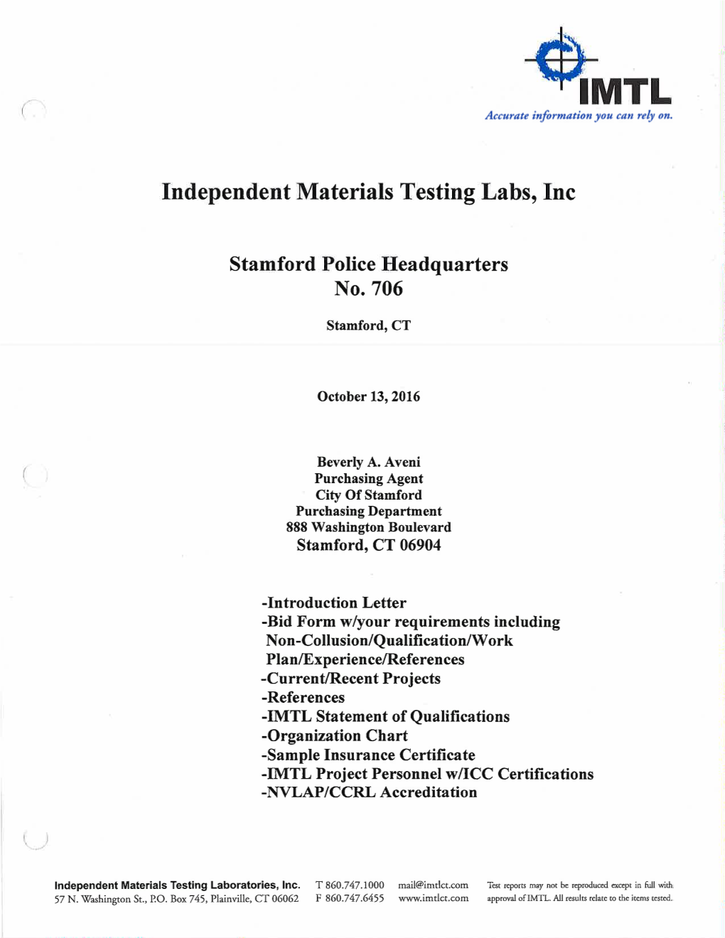 Independent Materials Testing Labs, Inc