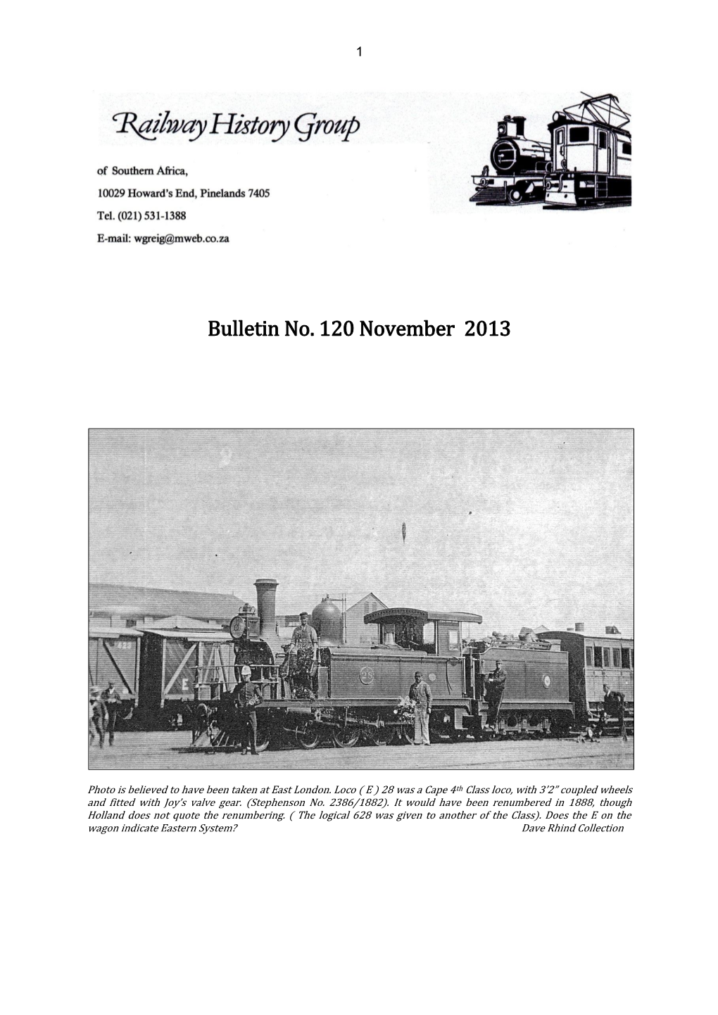 Bulletin No. 120 November 2013