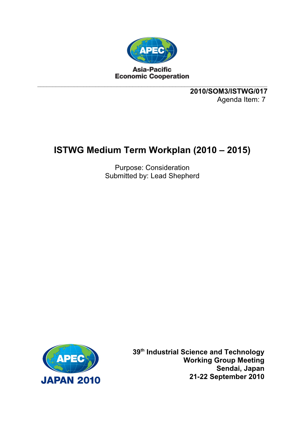 Medium Term Workplan (2010 2015)