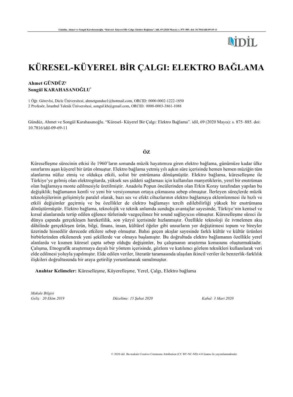 Elektro Bağlama”