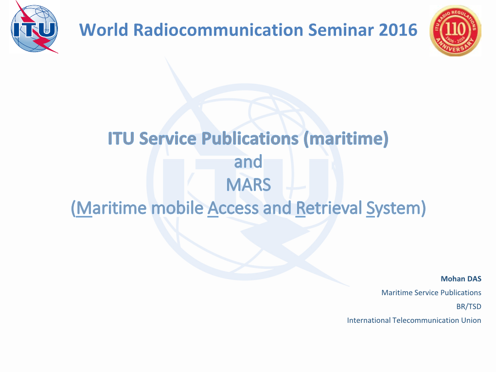 Maritime Mobile Service Identity Assignments (List V)