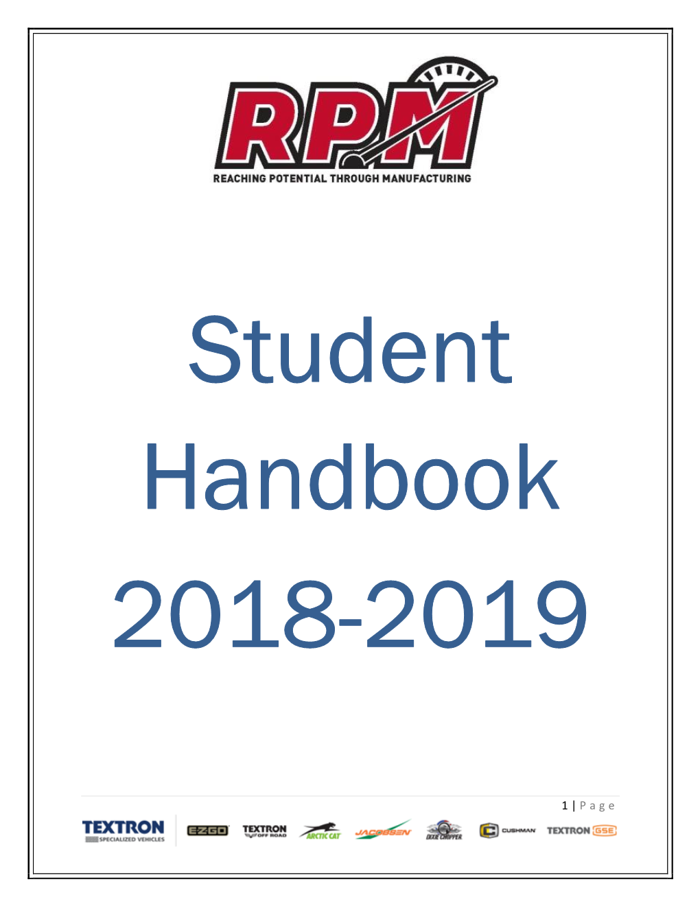 Student Handbook 2018-2019