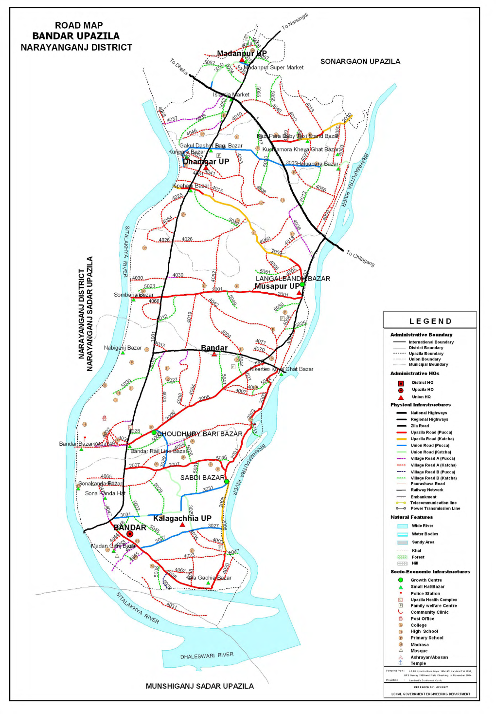 Inventory of LGED Road Network, March 2005, Bangladesh