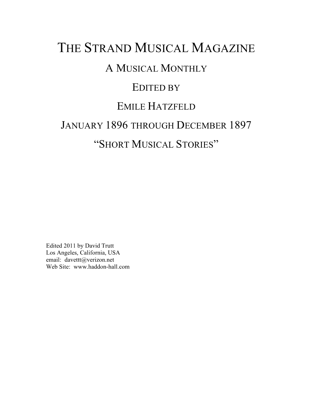 The Strand Musical Magazine