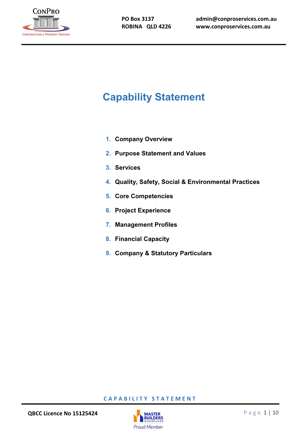 Capability Statement