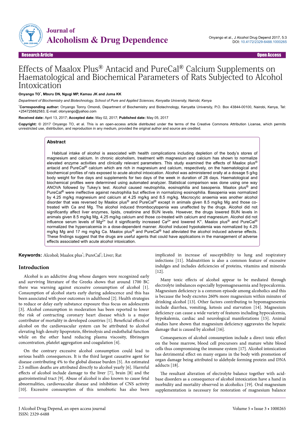 Effects of Maalox Plus® Antacid and Purecal® Calcium Supplements On