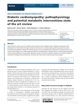 Diabetic Cardiomyopathy