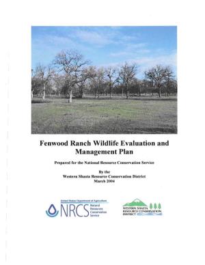 Fenwood Ranch Management Plan