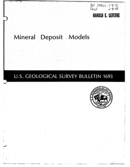 Report on Mineral Deposit Models