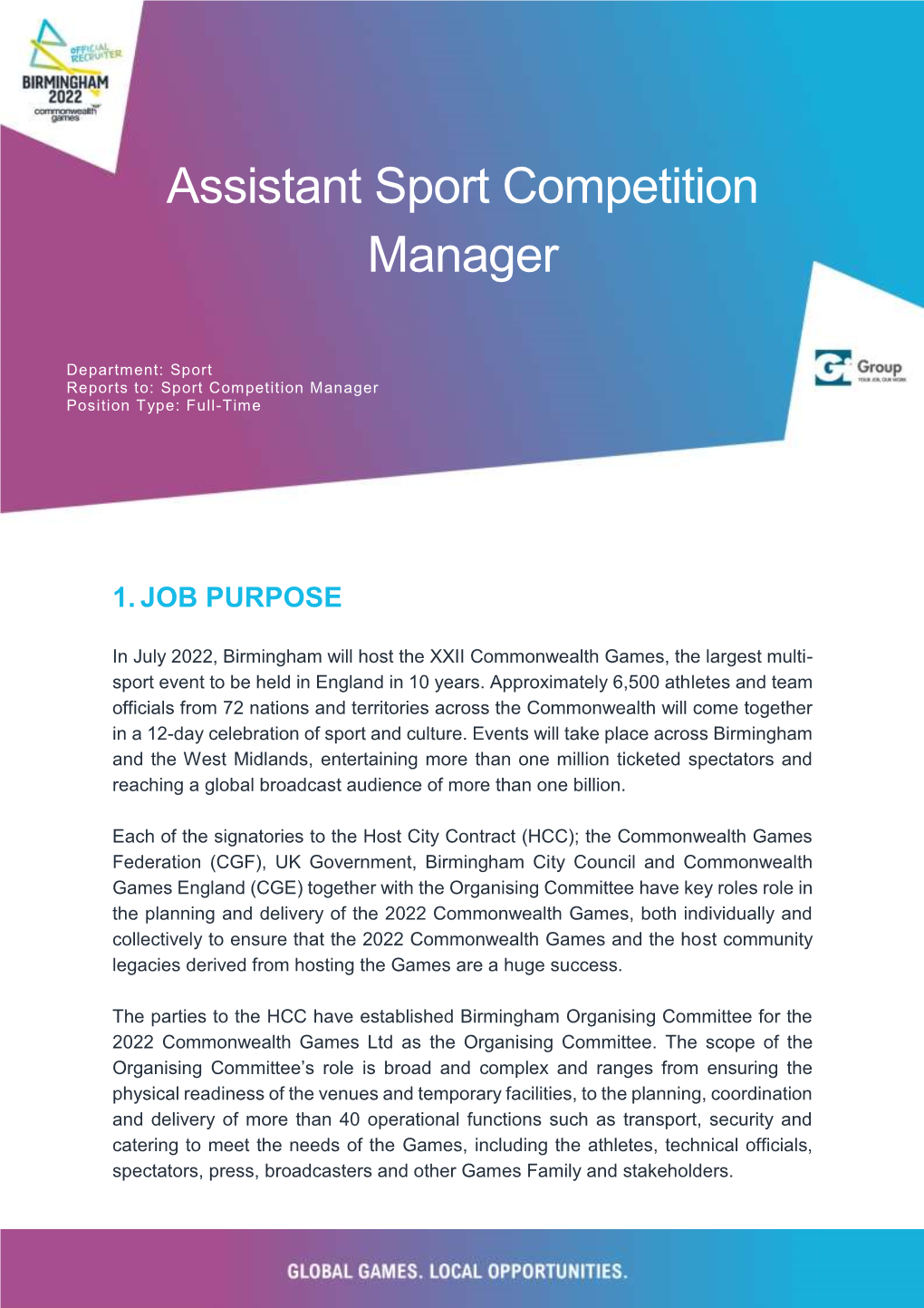 Assistant Sport Competition Manager