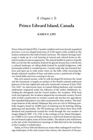 Chapter 1. Prince Edward Island, Canada