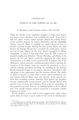 Tumult in the North (366–355 Bc) A. R E A
