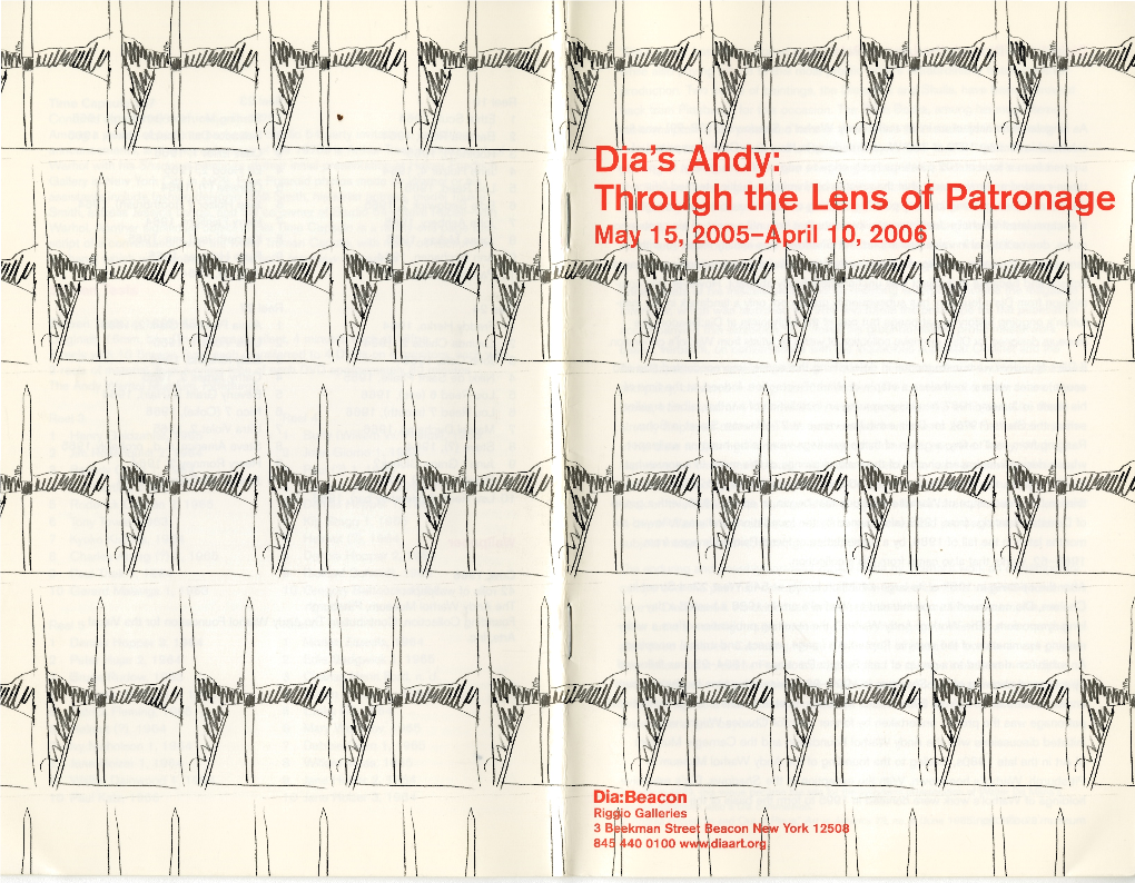 Exhibition Brochure, Dia's Andy, Through the Lens Of