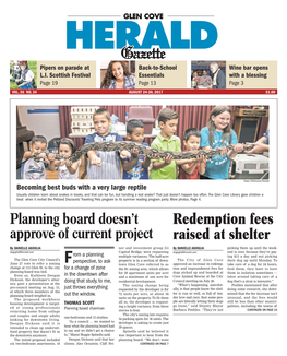 HERALD______GLEN COVE ______Gazette Pipers on Parade at Back-To-School Wine Bar Opens L.I