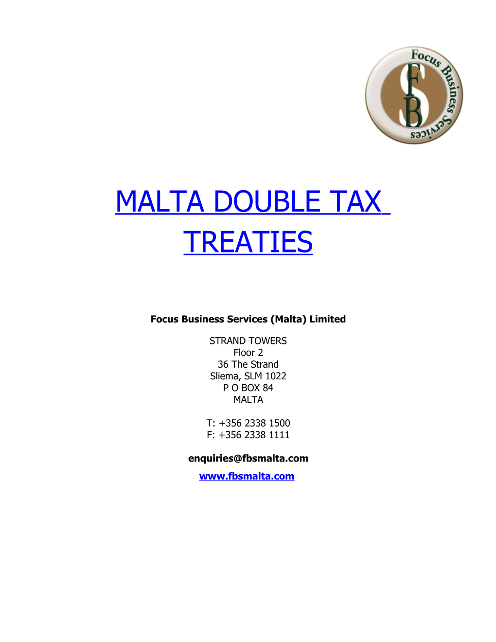 Double Tax Treaty Between Malta and Portugal