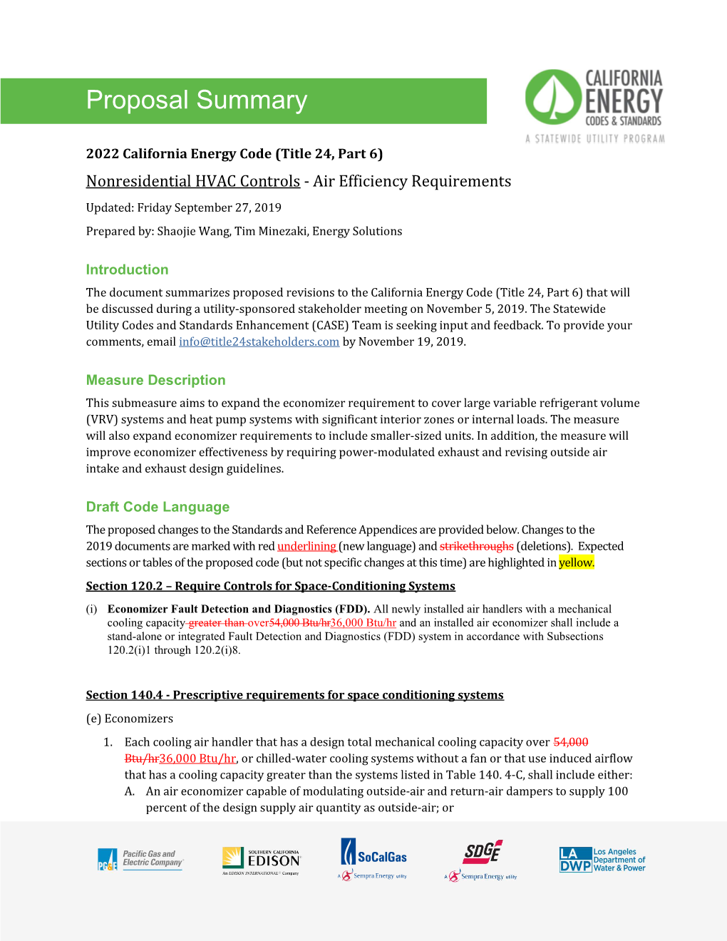 Submeasure Summaries