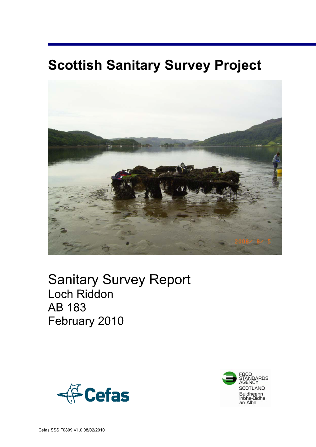 Scottish Sanitary Survey Project Sanitary Survey Report