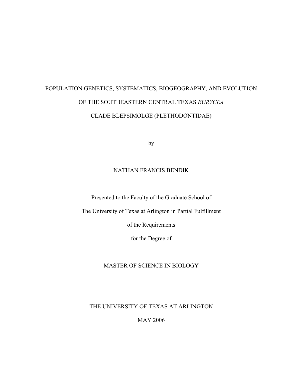 University of Texas at Arlington Dissertation Template