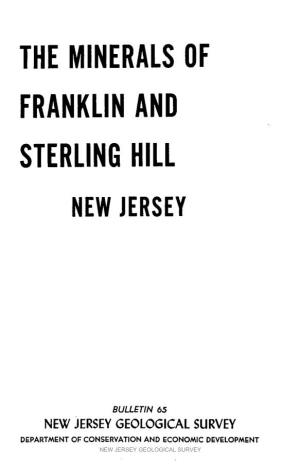 Bulletin 65, the Minerals of Franklin and Sterling Hill, New