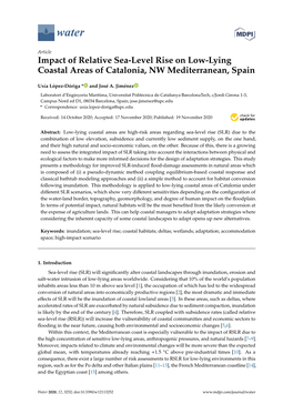 Impact of Relative Sea-Level Rise on Low-Lying Coastal Areas of Catalonia, NW Mediterranean, Spain