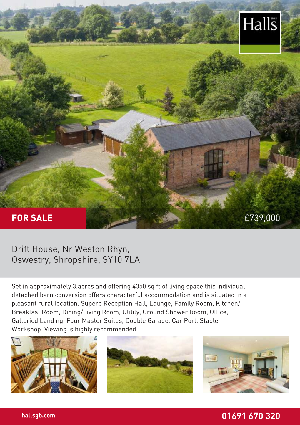 Drift House, Nr Weston Rhyn, Oswestry, Shropshire, SY10 7LA