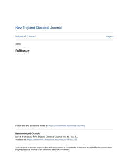 New England Classical Journal