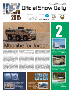 IDEX 2015 Show Daily Day 2