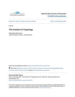 The Evolution of Cryptology