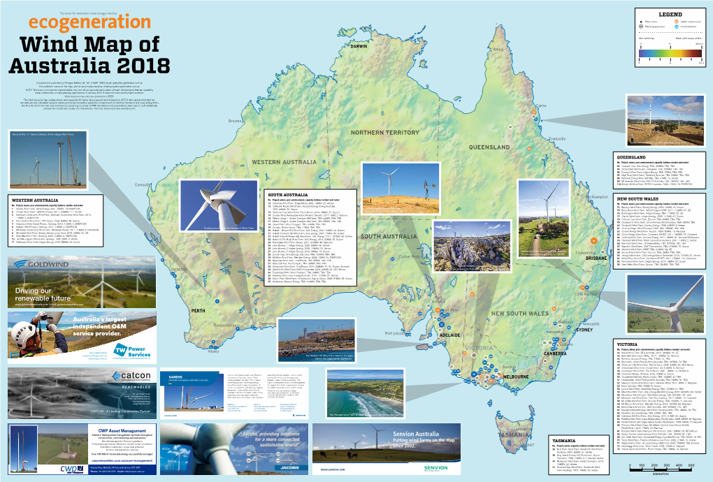Wind Map of Australia 2018