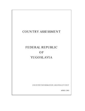 Country Assessment Federal Republic of Yugoslavia