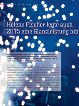 Helene Fischer Legte Auch 2015 Eine Glanzleistung Hin