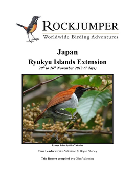 Japan Ryukyu Islands Extension 20Th to 26Th November 2013 (7 Days)