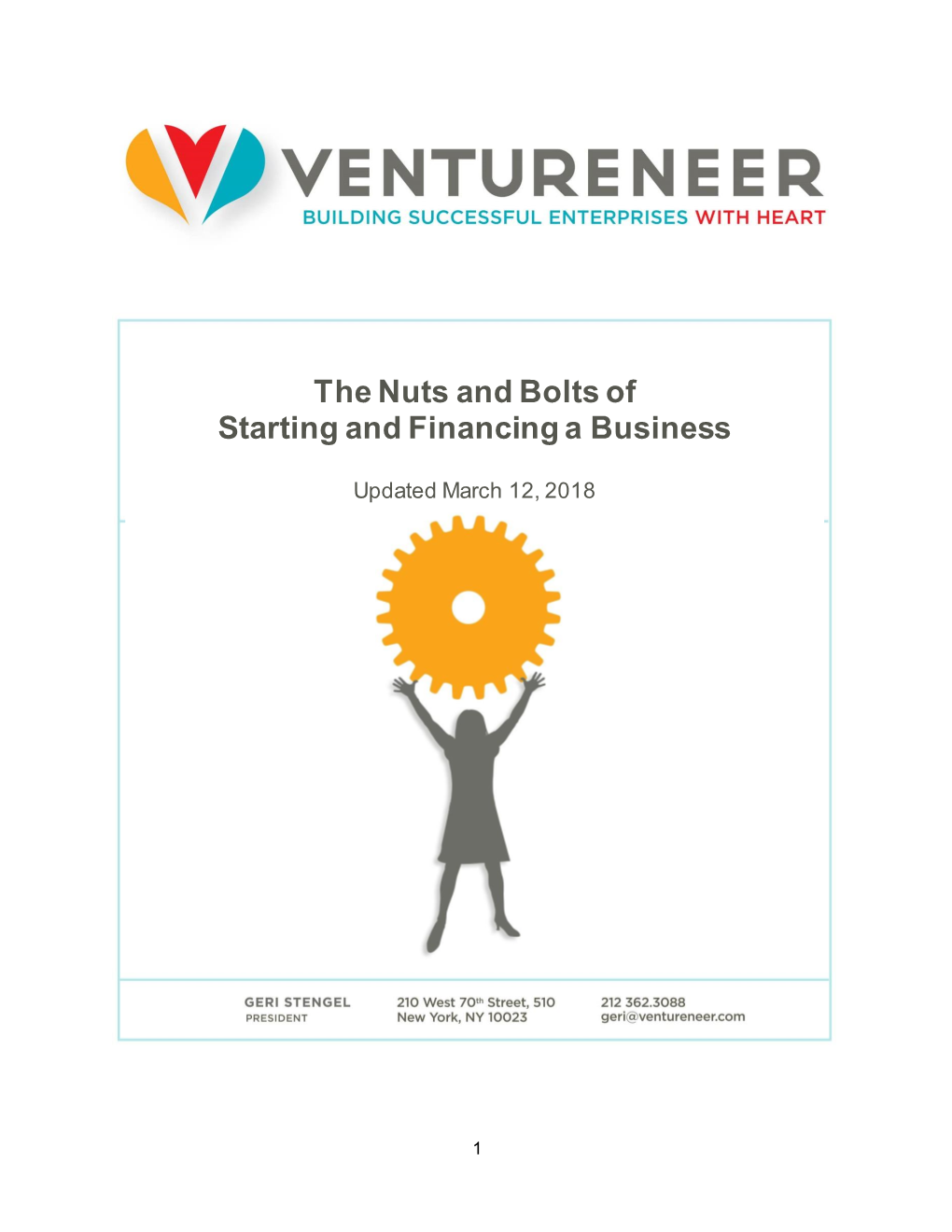 The Nuts and Bolts of Starting and Financing a Business