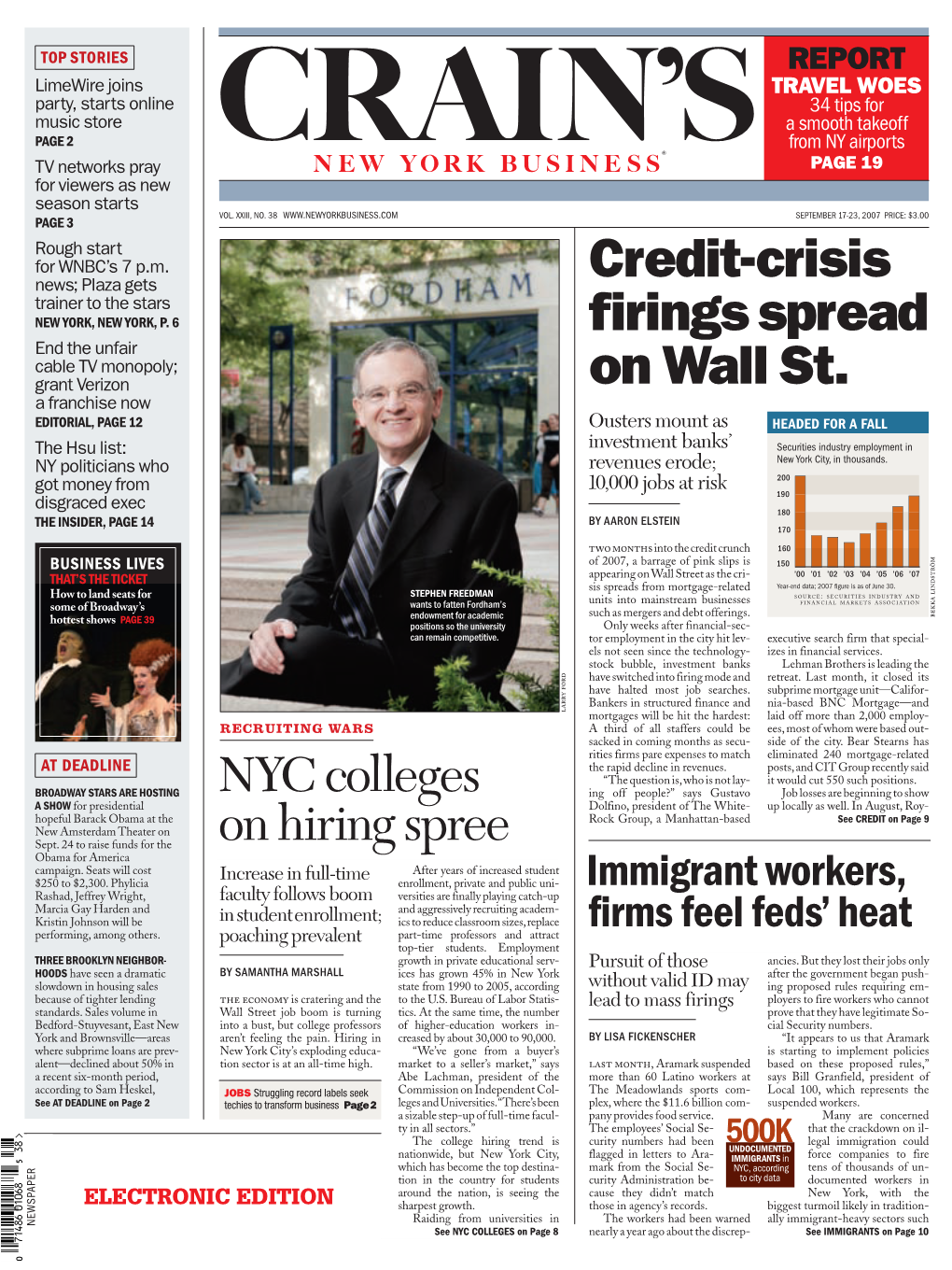 Credit-Crisis Firings Spread on Wall