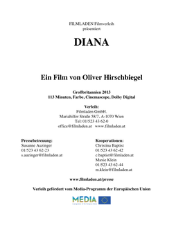 DIANA Ein Film Von Oliver Hirschbiegel