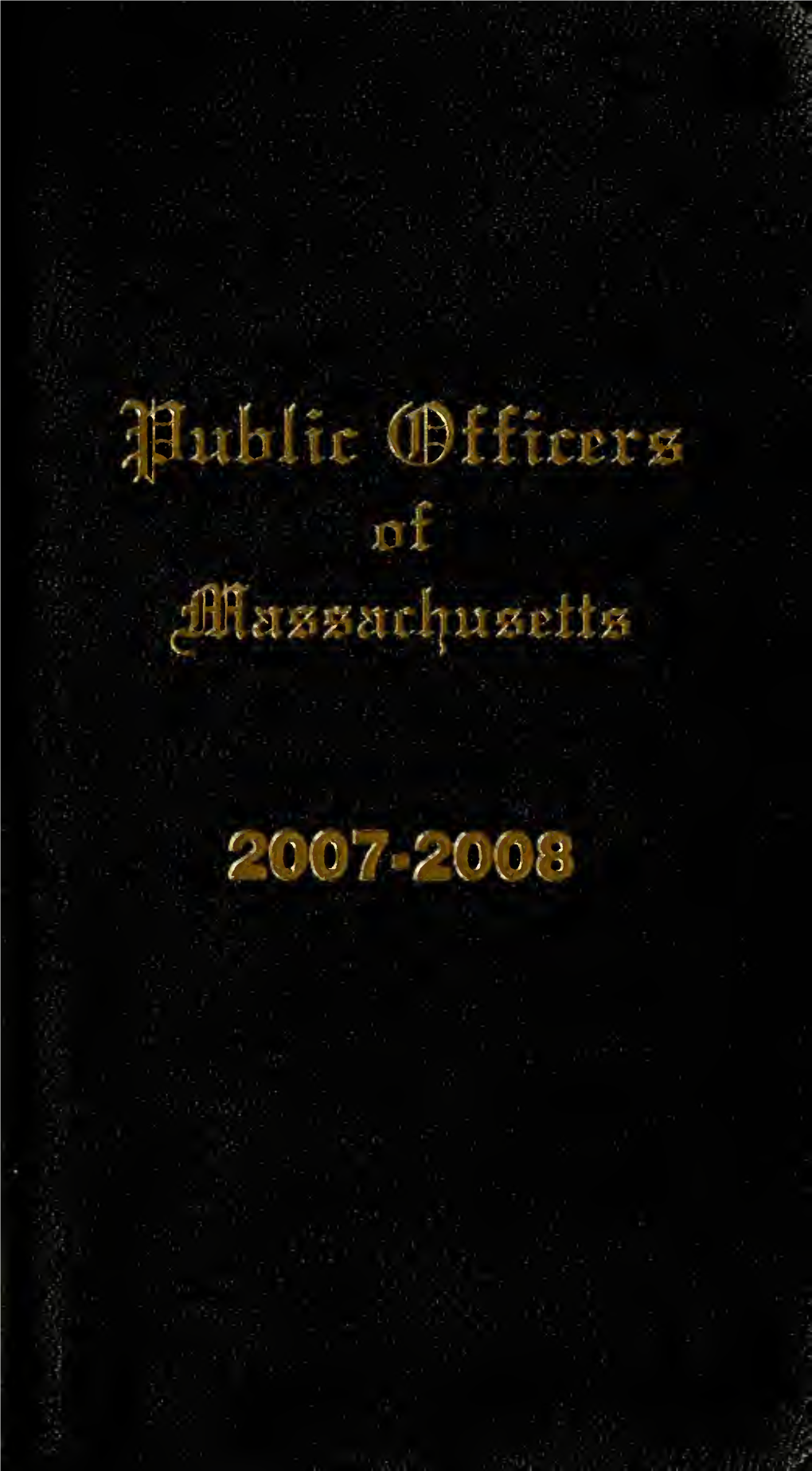 Public Officers of the Commonwealth of Massachusetts