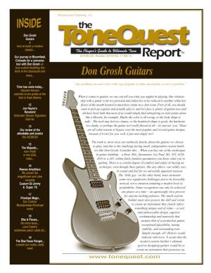 Don Grosh Builder Profile and Electrajet Review, Tone Quest Report