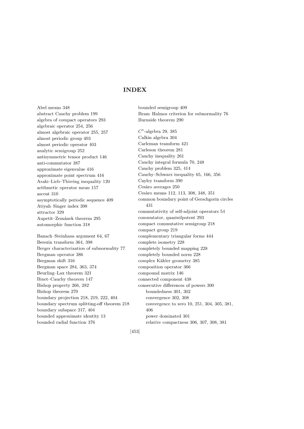 Abel Means 348 Abstract Cauchy Problem 199 Algebra of Compact