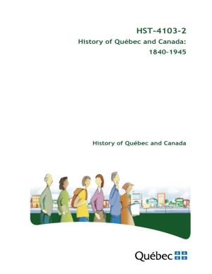 History of Québec and Canada: 1840–1945