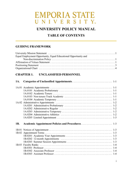 Emporia State University Policy Manual.Pdf