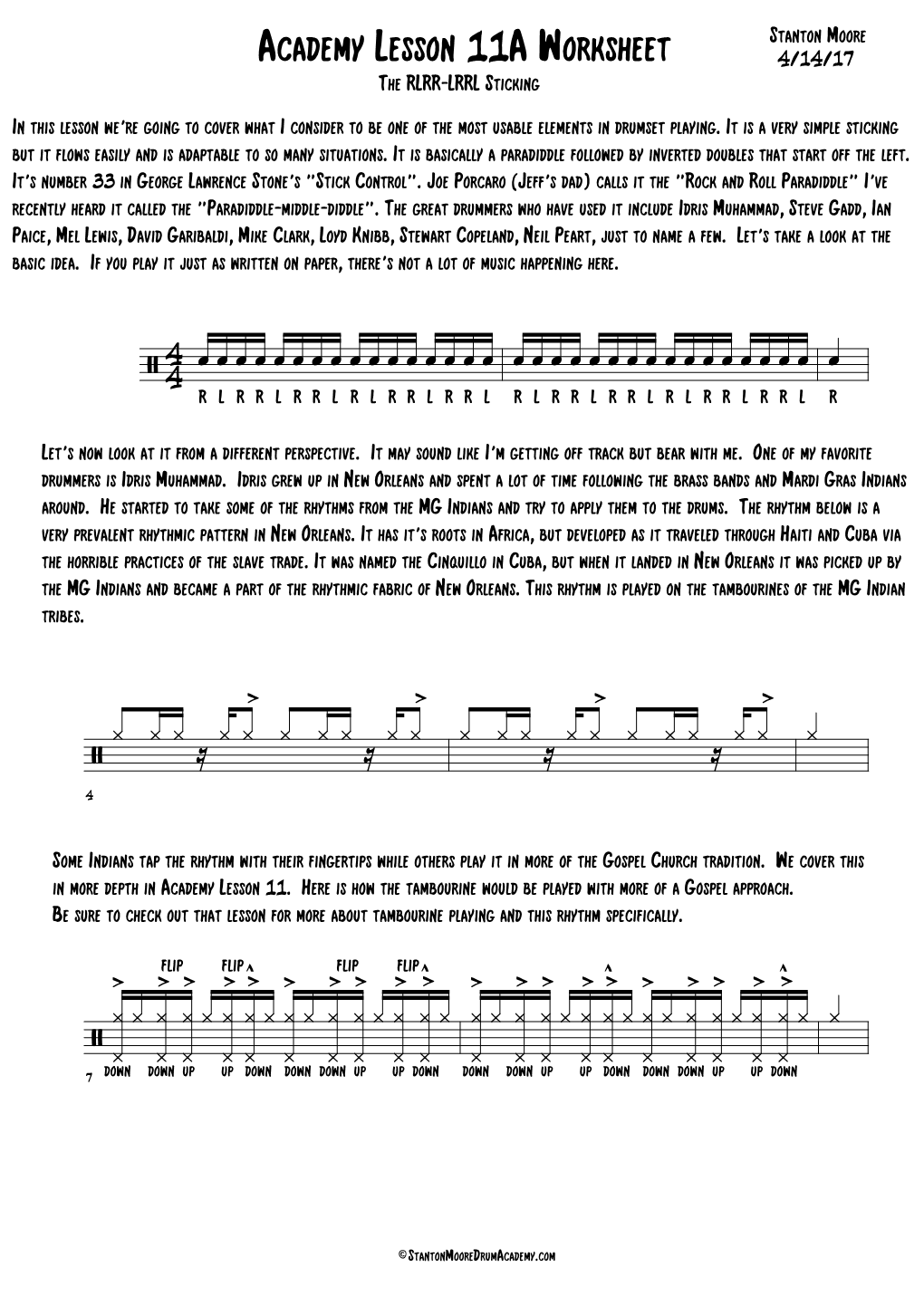 RLRR-LRRL Sticking in This Lesson We're Going to Cover What I Consider to Be One of the Most Usable Elements in Drumset Playing