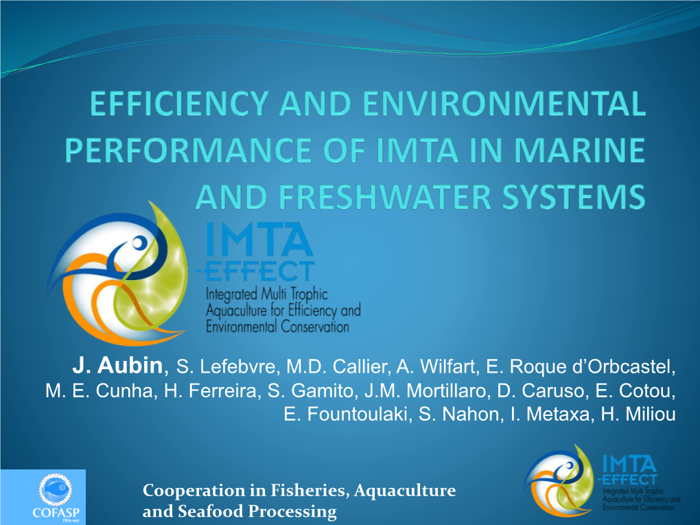 IMTA-Effect Integrated Multitrophic Aquaculture for Efficiency And