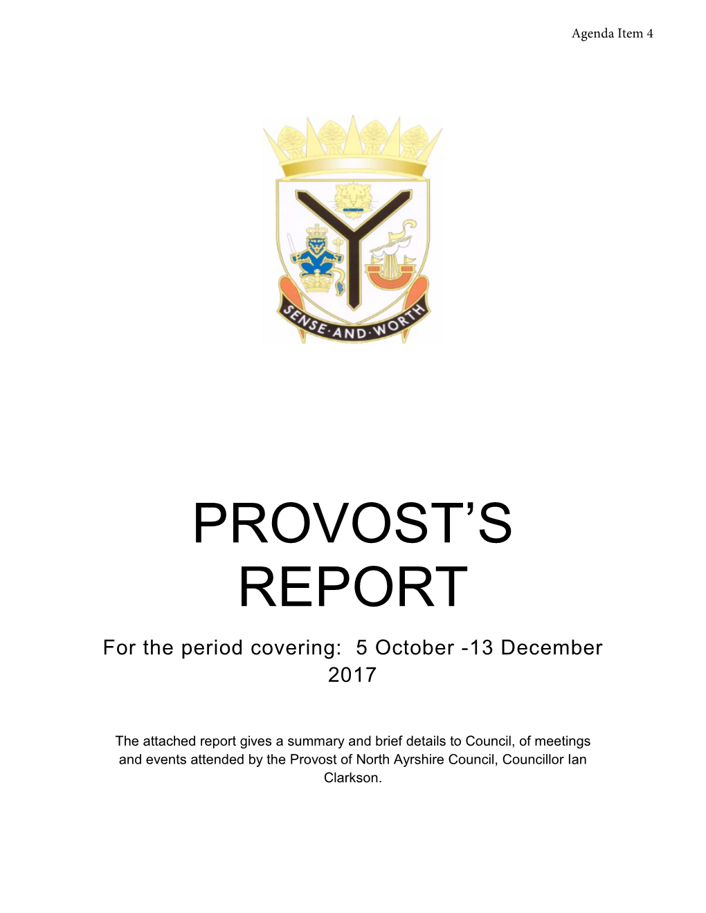 Provost's Report