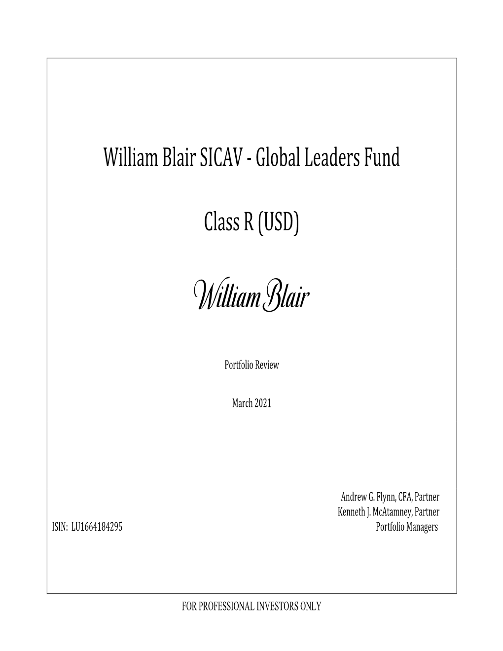 Global Leaders Fund Class R (USD)