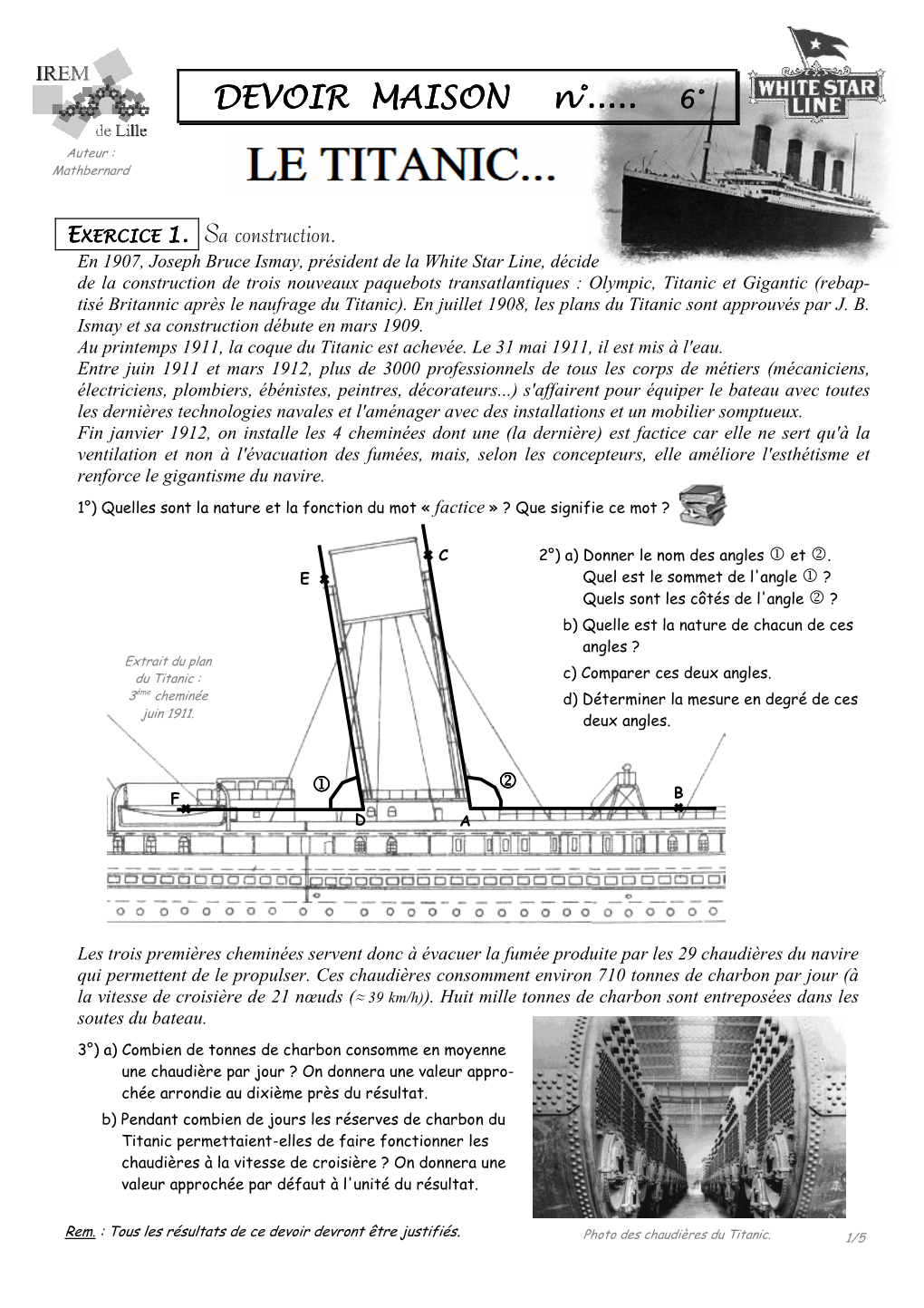 DEVOIR MAISON DEVOIR MAISON N°...6°